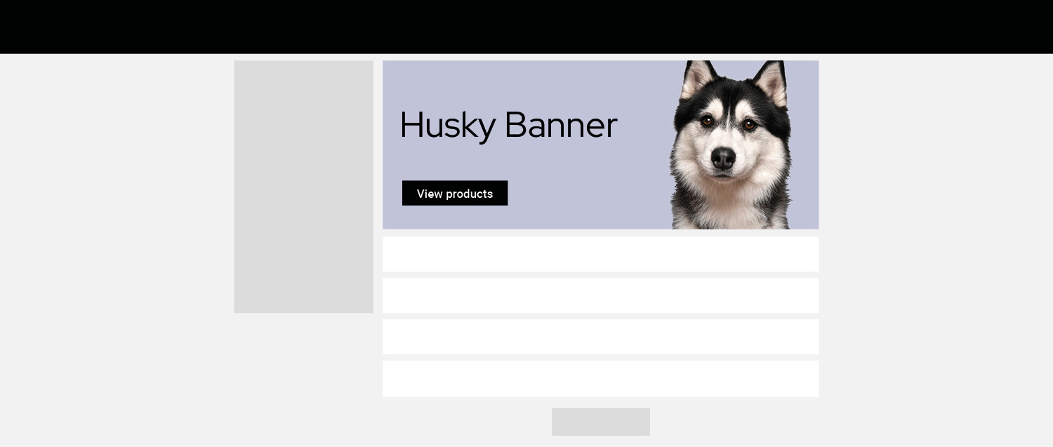 Bannière Husky haut  Page de l'outil de recherche