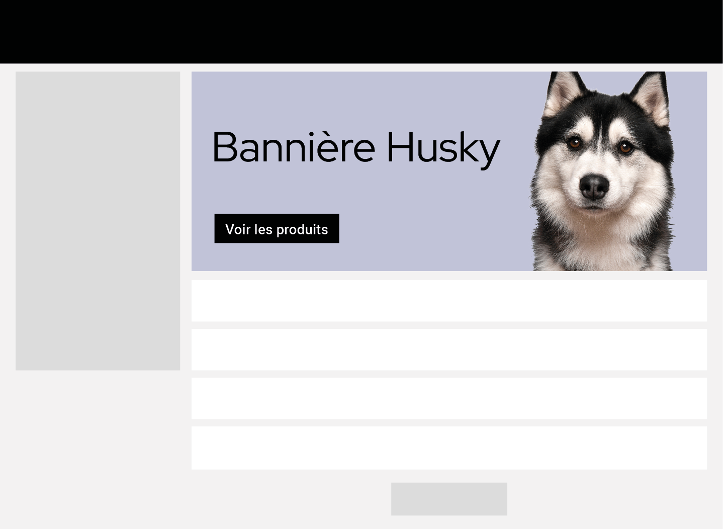 Bannière Husky  Haut