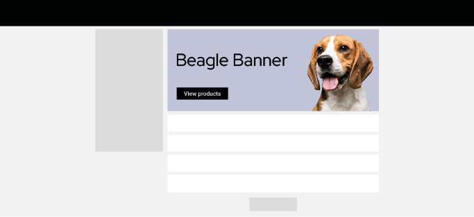 Bannière Beagle haut  Page liste de produit